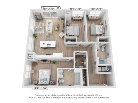 3d floor plan of the c1